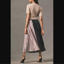NWT Anthropologie Sunday in Brooklyn Pleated Midi Skirt - Small