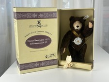 Steiff Animal 420078 Dicky Brown Bear 32cm with original box certificate in...