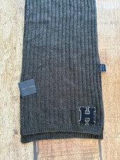 TOMMY HILFIGER LETTERMAN H RIBBED SCARF GRAY MENS ONE SIZE 55 NEW WITH TAGS