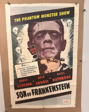 SON OF FRANKENSTEIN 1sh R53 monster Boris Karloff, new juggernaut of destruction