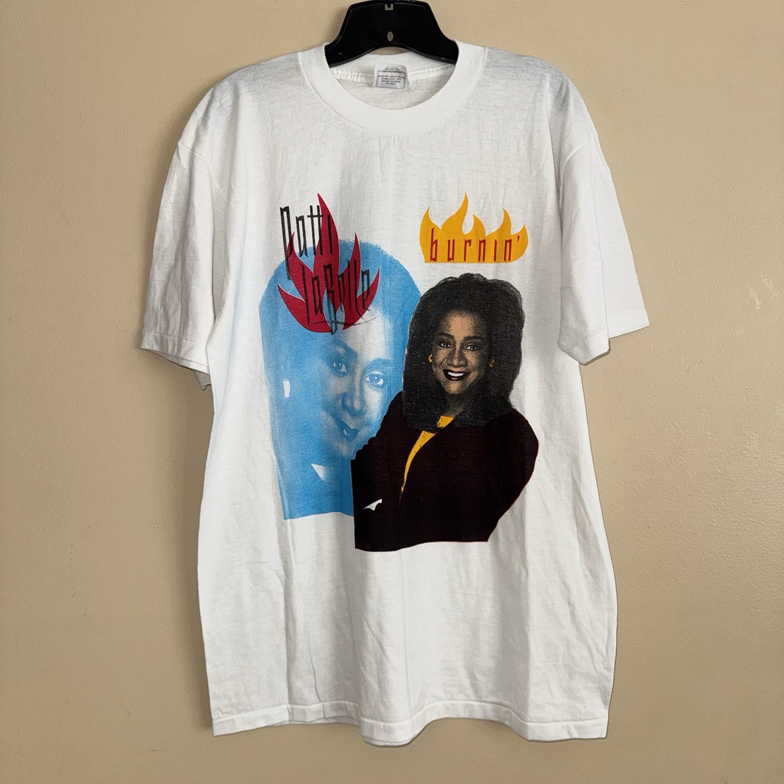 Vintage Patti Labelle Burnin’ 90s Single Stitch Double Sided Graphic Tee Size XL
