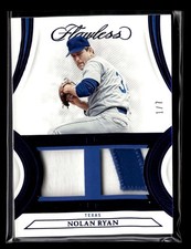 2022 Panini Flawless Nolan Ryan Dual GU Jersey Patch Sapphire 1/7 #DP-NR ZZ6482
