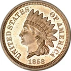 1858 1C Indian Head / Ornamental Shield Cent J-212 PCGS PR64 (PHOTO SEAL)