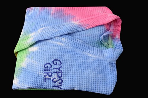 Personalized Luxury Embriodered One Size fits Most Tie Dye BathRobes - Picture 6 of 6