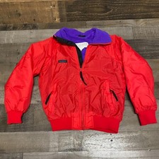Vintage 90s Columbia Sportswear Youth Large Colorblock Red Purple SkiSnow Jacket