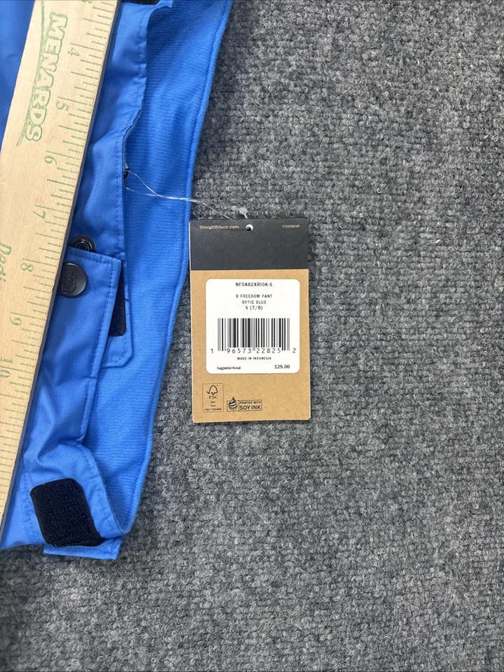 Pantalones de nieve North Face para niños pequeños 7/8 azules DryVent esquí al aire libre Foto 4 de 4