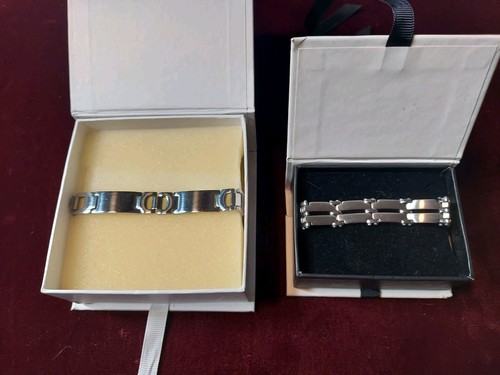 2 pulseras de acero inoxidable de 8" y 8,5" - Imagen 16 de 20