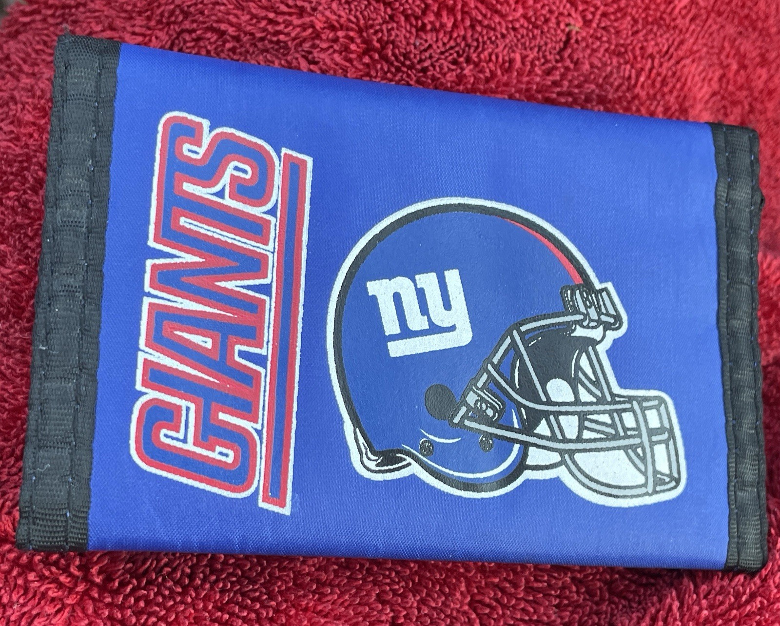 NFL New York Giants Nylon Trifold Wallet, Blue, 5
