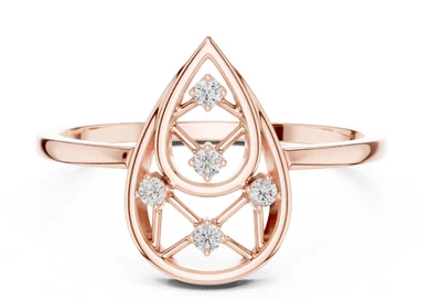 Zertifizierter VVS1 natürlicher Diamant-Jubiläumsring im Rundschliff 14 Karat... - Bild 1 von 4