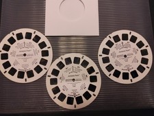VIEW MASTER REELS - 4150 012-492,493,494 "JURASSIC PARK" GREAT SHAPE - 1992
