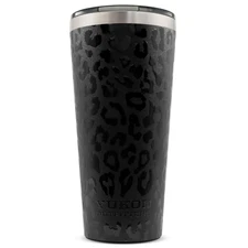 YUKON OUTFITTERS Double Pint 32oz UV Black Leopard Tumbler (YDP32UVBL)
