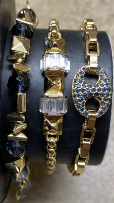 Bomb Party Summer Stacks Gold Plating 3 PIECE Bracelet Set