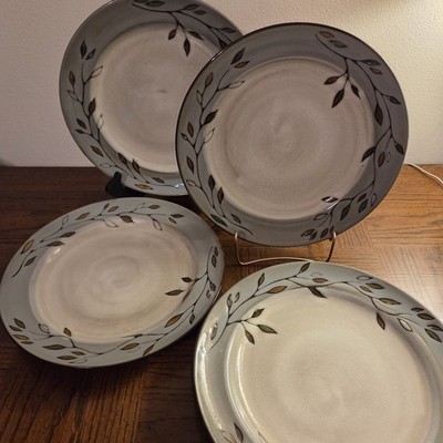 Pfaltzgraff Pastoral Leaves 11''  Dinner Plate Stoneware Set of 4