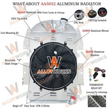 3 Rows Radiator Shroud Fan Fit 1934-1936 1935 Chevrolet Pu Series Truck V8 3.4l