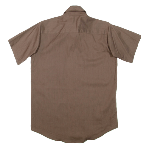 Camisa lisa marrón M de FASHION CLASSICS para hombre - Imagen 3 de 6