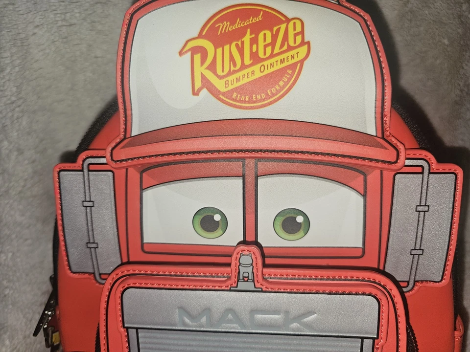 Loungefly Disney Pixar Cars Mack Cosplay Glow In The Dark Mini Backpack NWT - Image 2 of 4