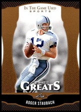 2024 Roger Staubach Leaf in the Game Used Sports #TG-37 Dallas Cowboys