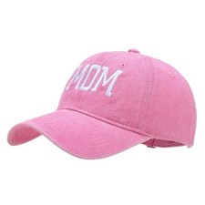 Mom and Dad Hats Fathers Day Mothers Day Embroidered One Size Mom-pink