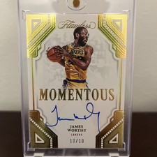 2022-23 Panini Flawless Momentous Autographs James Worthy 10/10