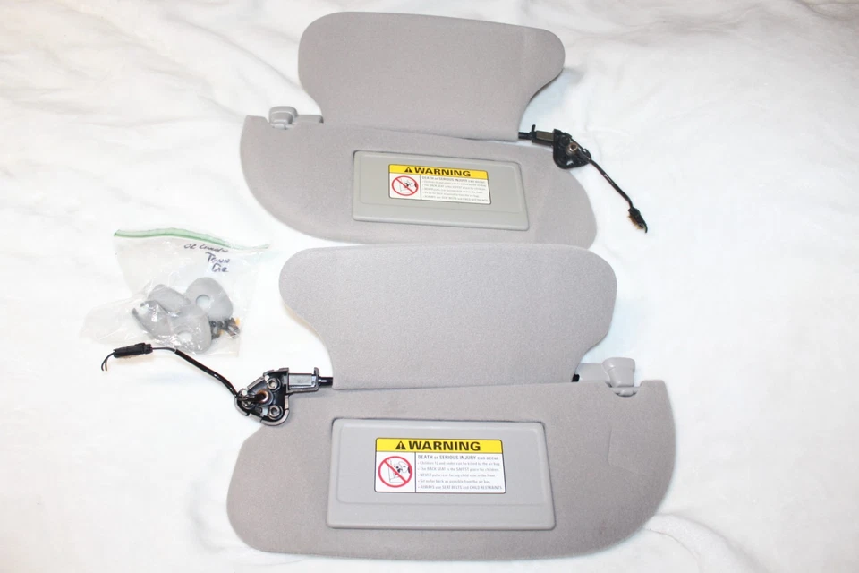 98-05 Lincoln TOWN CAR Parasoles dobles con clips parasol LUCES Gris LIMPIO Foto 2 de 4