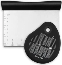 Spring Chef Dough Bench Scraper for & Bowl Scraper, Black 