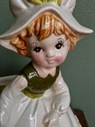 Vintage Relpo Daisy Planter Girl Standing Red Hair Brown Eyes 6383 — photo 3