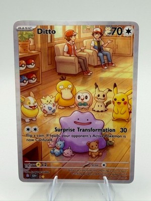 Ditto Custom Fan Art Card Holo Style | Ash Red Pikachu Yamper Pokemon