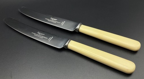 2 x Vintage JAMES DIXON & SONS (JD&S) SHEFFIELD Faux Bone Firth Cutlery