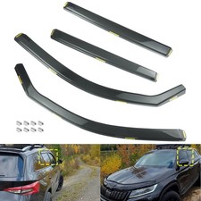 For Skoda Kodiaq MK1 2016-2024 5 Door SUV Tinted Wind Deflectors w/ Clips 4pcs