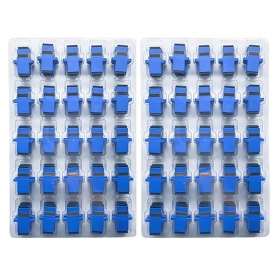 100 Pack SC/UPC Single Mode Fiber Optic Adapter, SC Female to SC Female, Simplex