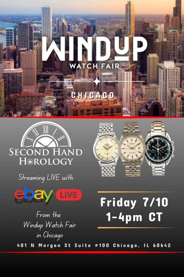 LIVE from Windup Watch Fair Chicago - MANY $1 STARTS on Amazing Timepieces!