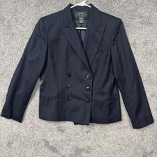 Vintage 90s Lauren Ralph Lauren Suit Jacket 10P Wool Dark Academia Old Money
