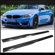 For 2014+ BMW F82 F83 M4 PSM Style Coupe Carbon Fiber Side Skirt Extension Lip