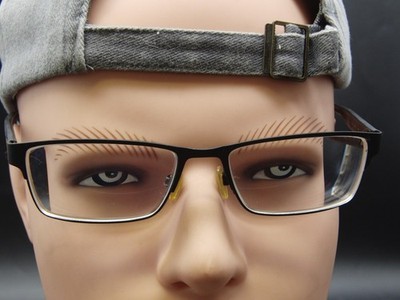 Emporio Armani 55 17 140 rechteckige klare Brille mit mattem Rotgussgestell