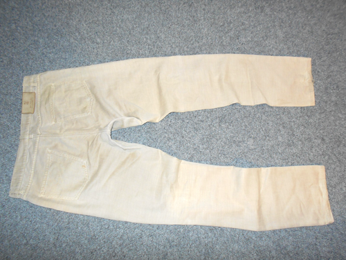 BRUNELLO CUCINELLI MADE IN ITALY MENS 33/34 TAN SOFT COTTON STRAIGHT JEANS Z2 - Picture 5 of 7