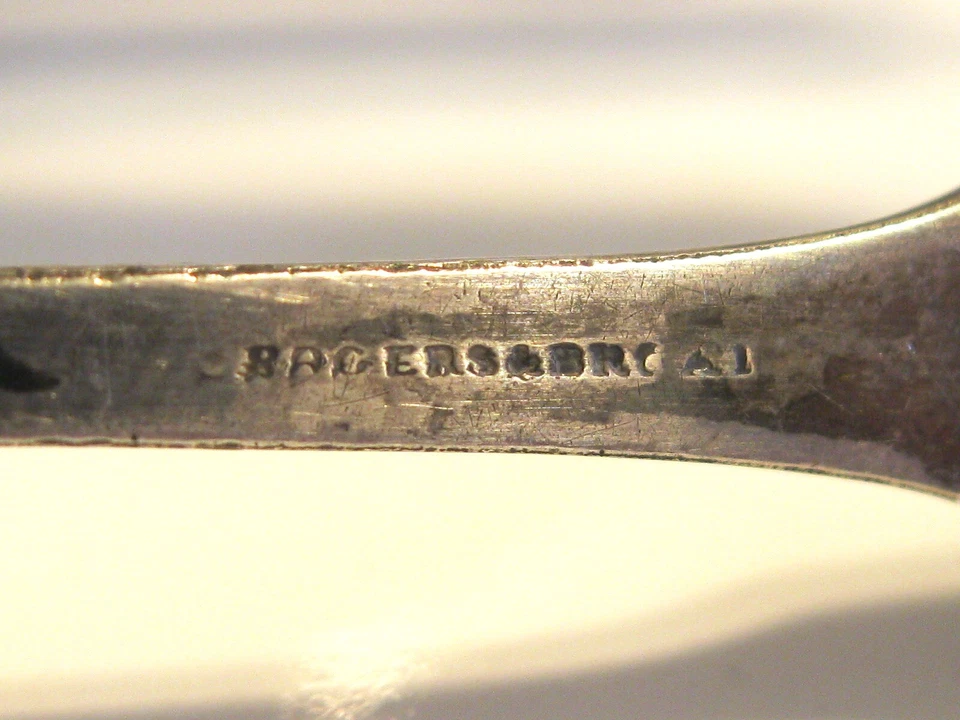 COLHER DE MOLHO DE SAL ANTIGA PRIMITIVA ROGER & BRO A1 BANHADA A PRATA ESTERLINA - Imagem 4 de 4