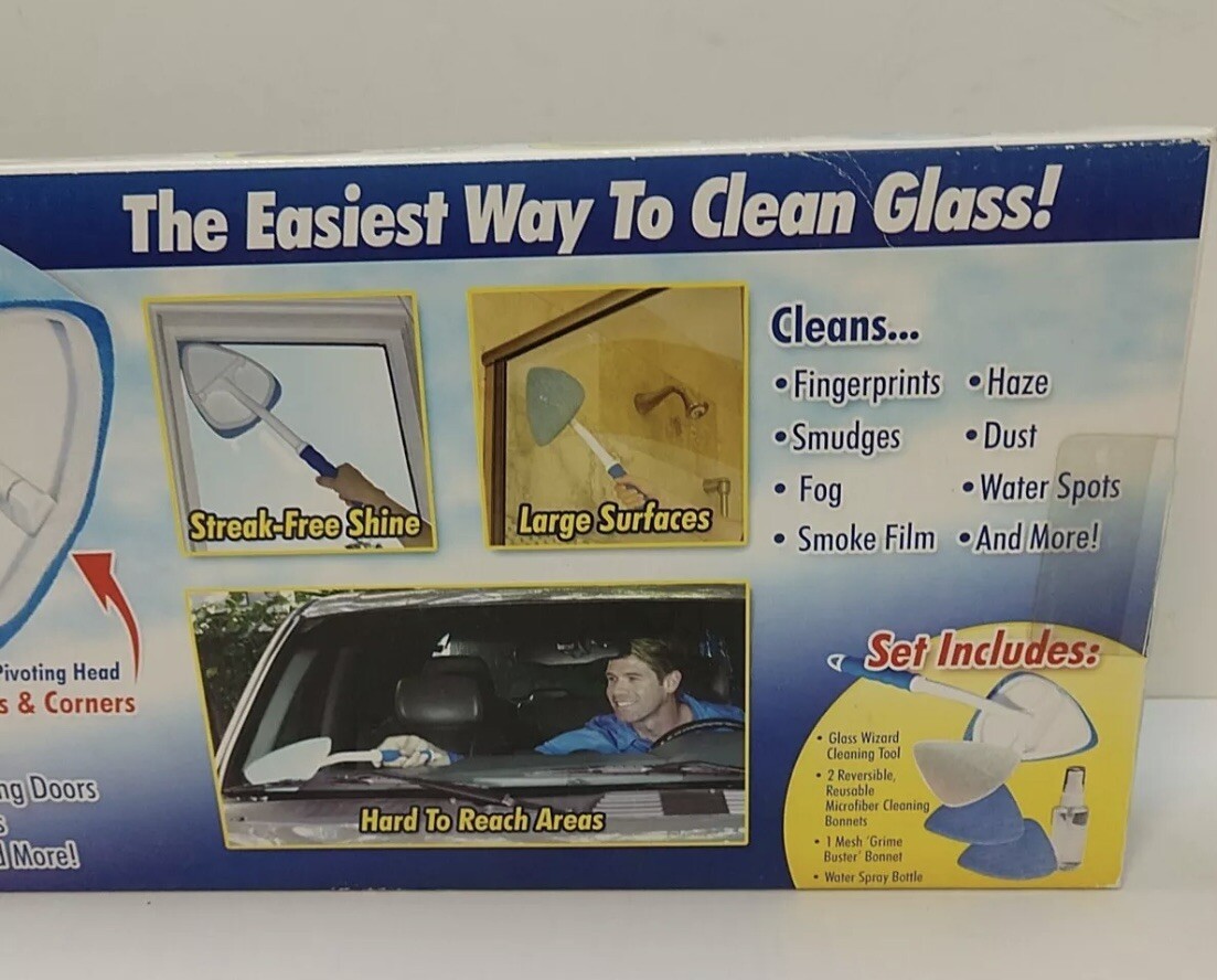 Vintage Glass Wizard Glass Surface Cleaner  As Seen on TV Complete NIB