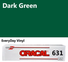 12"x5'- Dark Green Matte Oracal 631 Exhibition CAL Vinyl Roll Adhesive Vinyl