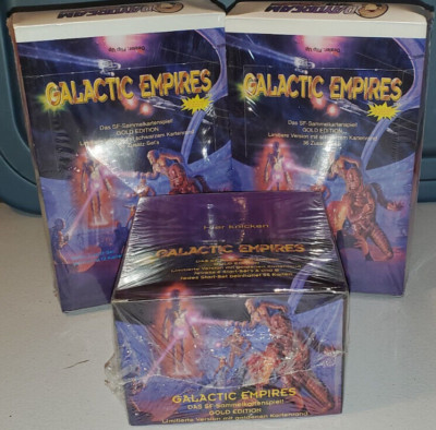 Galactic Empires CCG German Gold Border 2x Booster Box 1x Starter Box