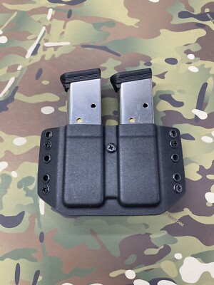 Black Kydex SIG P220 Single Stack Dual Magazine Carrier