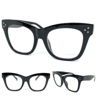 Oversize Vintage Retro Style READING Eye Glasses Readers Thick Black Frame +1.25
