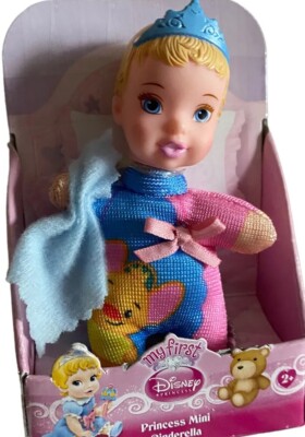 Disney Tollytots Princess Cinderella Mini Small Soft Baby Doll My First 4”  New