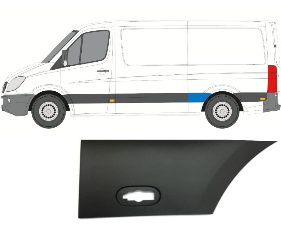 Baguette de porte gauche Crafter et Sprinter 9066902582 - Protection latérale de carrosserie