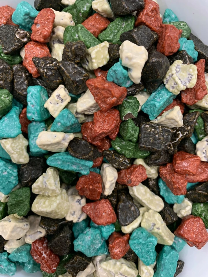 CHOC ROCKS 1KG CRUNCHY ASSORTED COLOURS STONES LOLLIES CHOC CENTRE - image 2 of 3