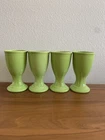 Set of 4 Fiesta Fiestaware Chartreuse Wine Goblets RARE HTF