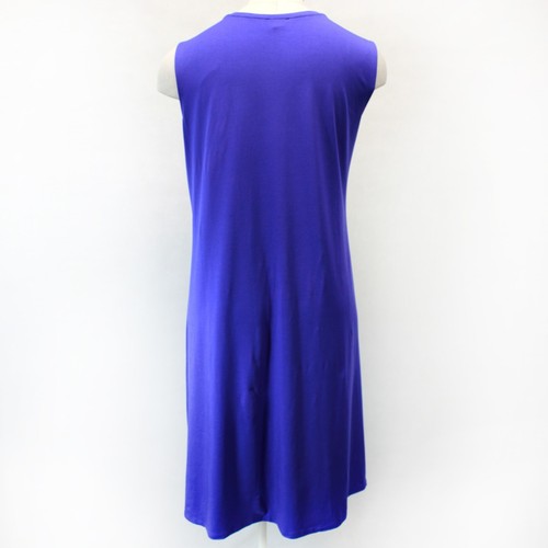 Eileen Fisher Plus Violet Fine Jersey V-Neck Sleeveless Midi Dress 3X - Picture 5 of 6
