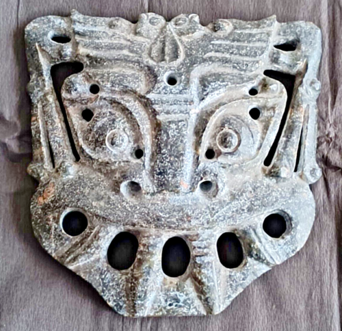 Meteorito Jade Antigua Escultura Máscara  Viejo Cultura Hongshan 1080 gramos - Foto 1 di 12