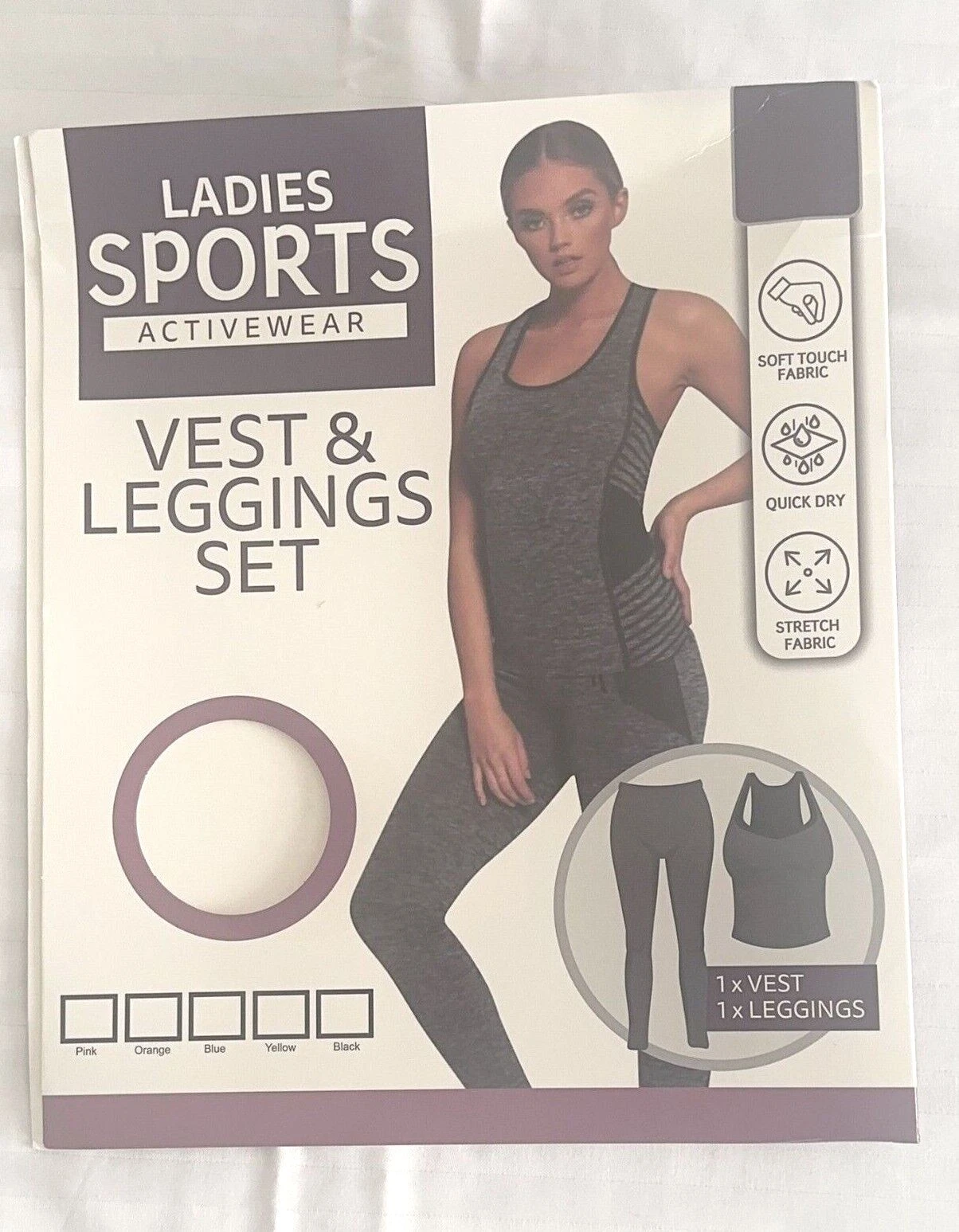 Ladies Vest Top Leggings Set Fitness Womens Workout Yoga Suit Gym Wear Sports
