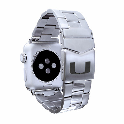 Miami Hurricanes Executive Series Stainless Steel Apple Watch Band