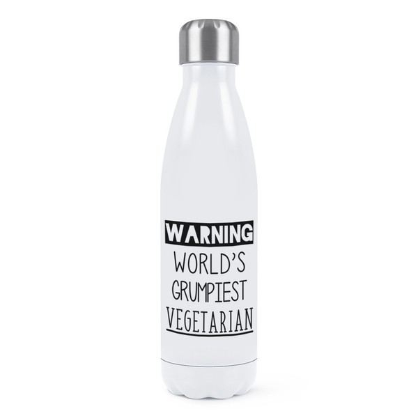 Warnung World's Grumpiest Vegetarisch Doppelwand Wasserflasche Best Gesund-image